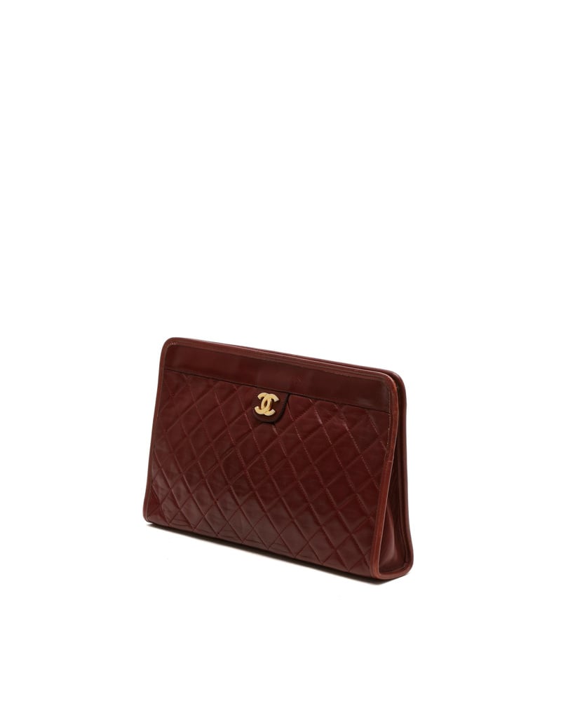 Chanel CC Quilted Clutch Bag