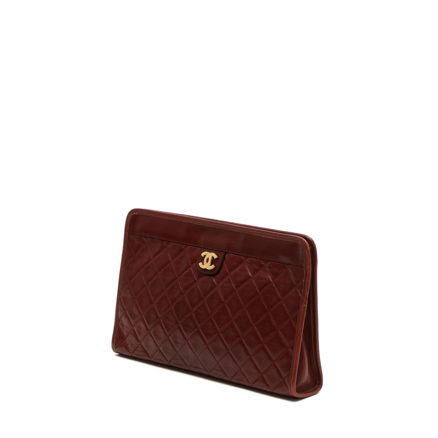 Chanel CC Quilted Clutch Bag