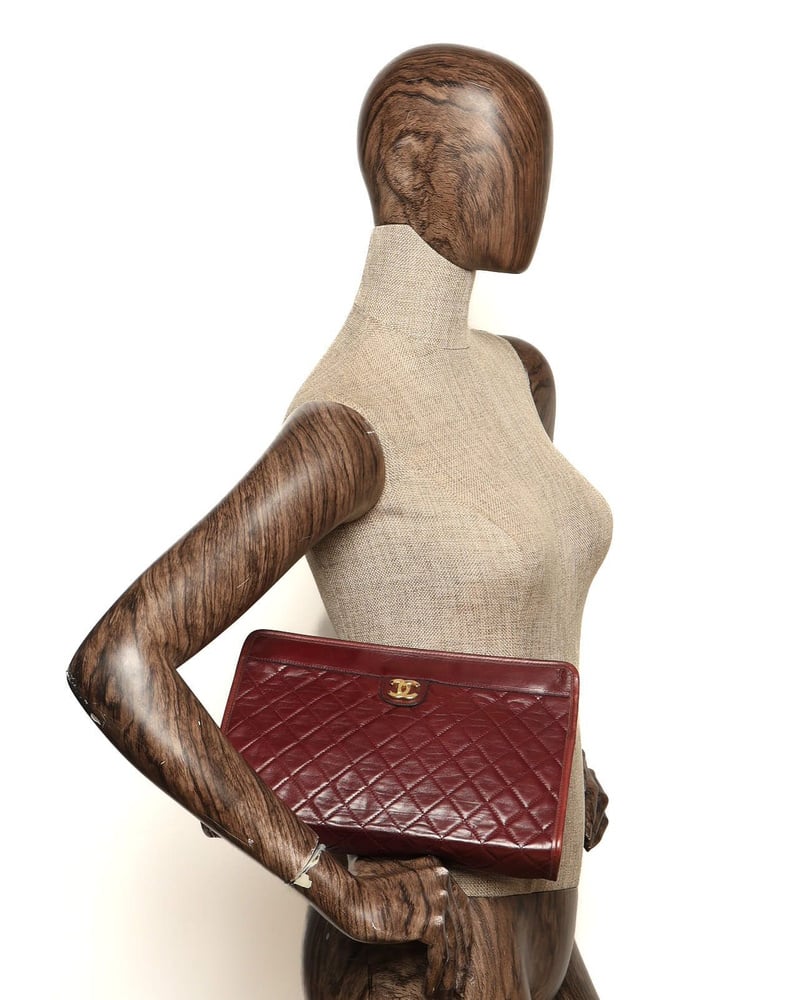 Chanel CC Quilted Clutch Bag