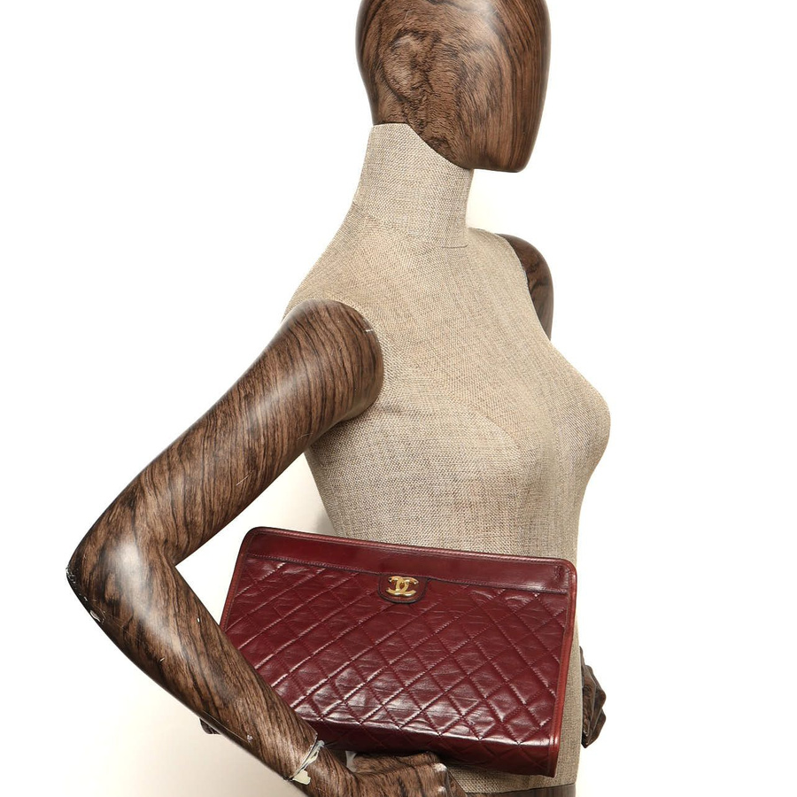Chanel CC Quilted Clutch Bag