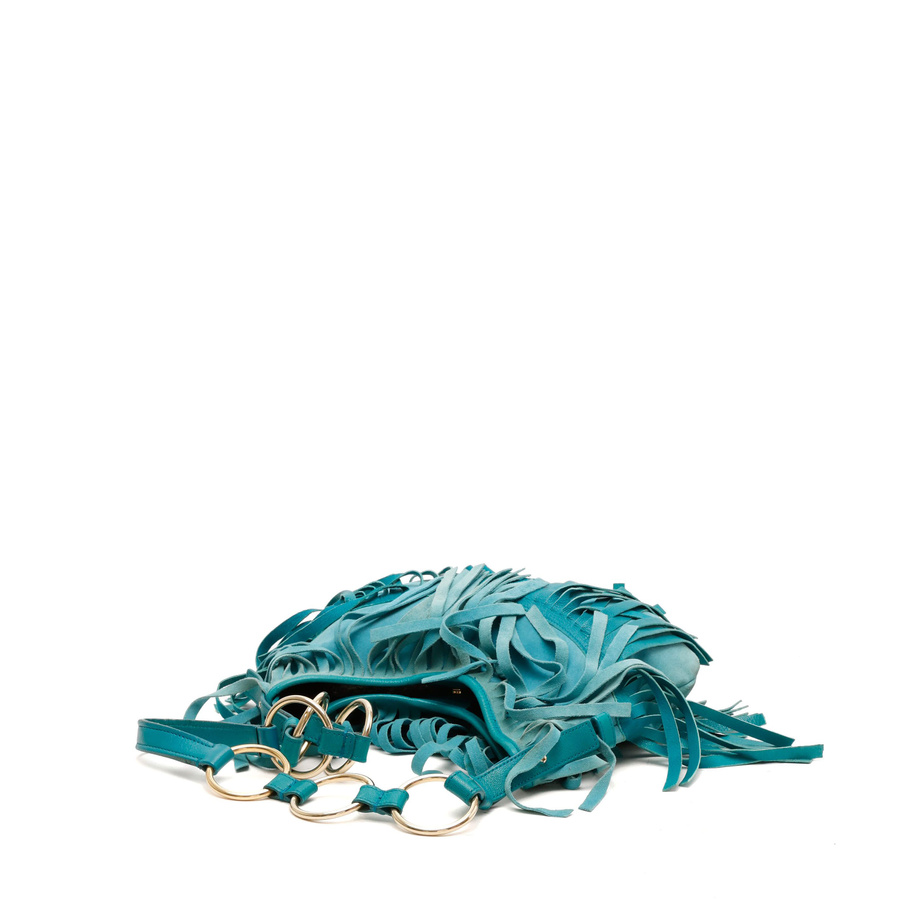 Saint Laurent Suede Boheme Fringe Hobo Bag