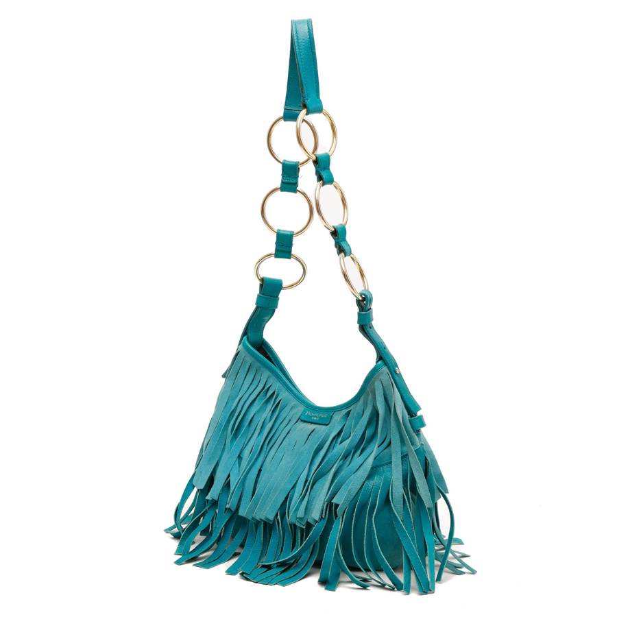 Saint Laurent Suede Boheme Fringe Hobo Bag
