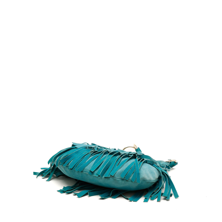 Saint Laurent Suede Boheme Fringe Hobo Bag