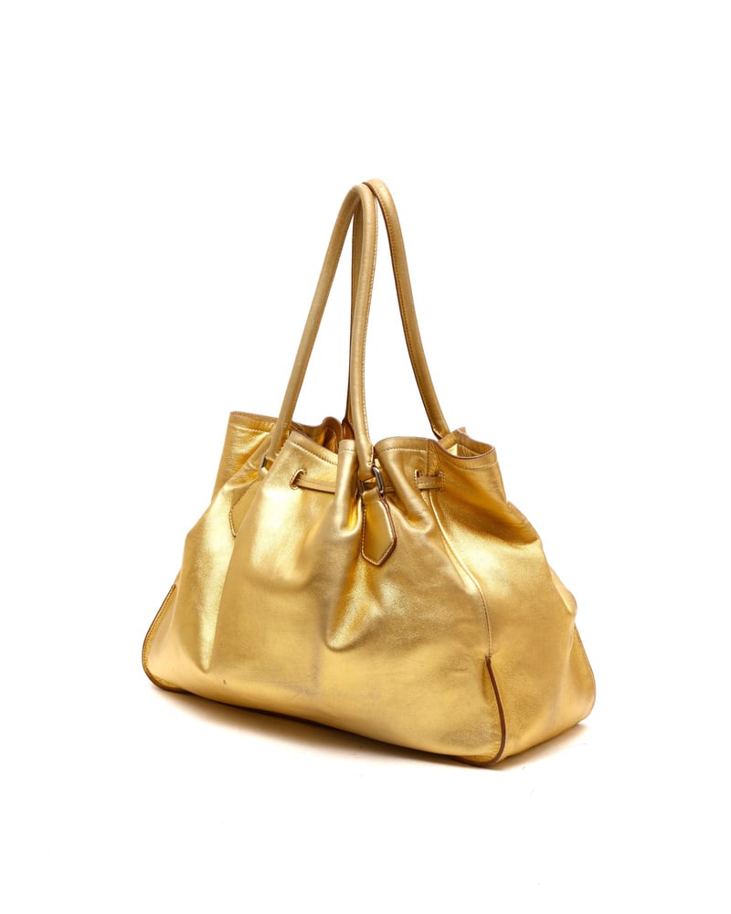 Prada Drawstring Nappa Tassel Tote Bag