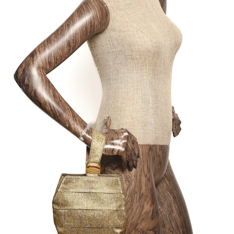 FERRAGAMO Mini Metallic Vara Bag