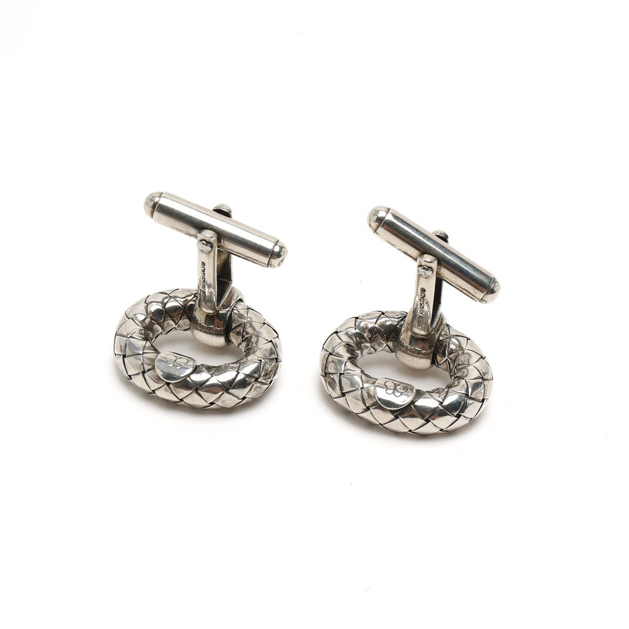 Bottega Veneta Intrecciato Cufflinks