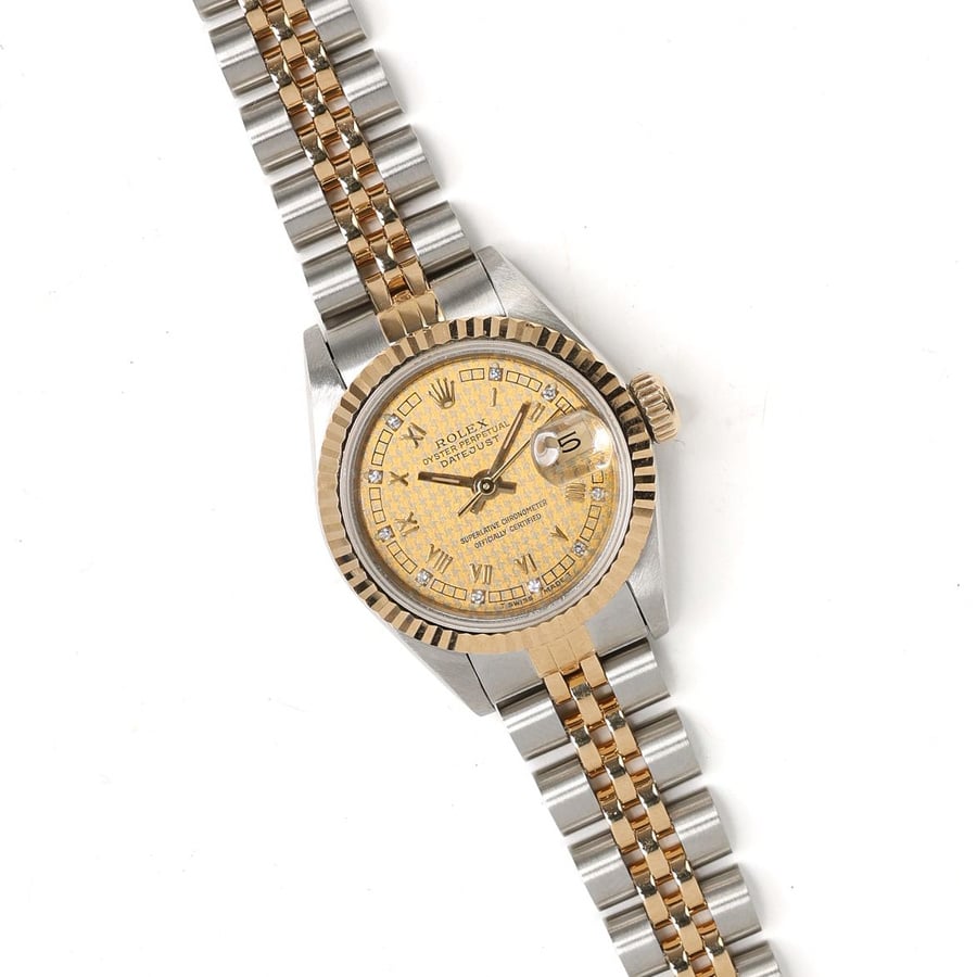 Rolex Lady Datejust 26mm Rare Houndstooth Dial 1993 Watch