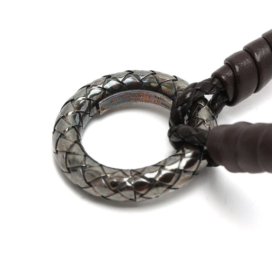 Bottega Veneta Silver and Leather Necklace