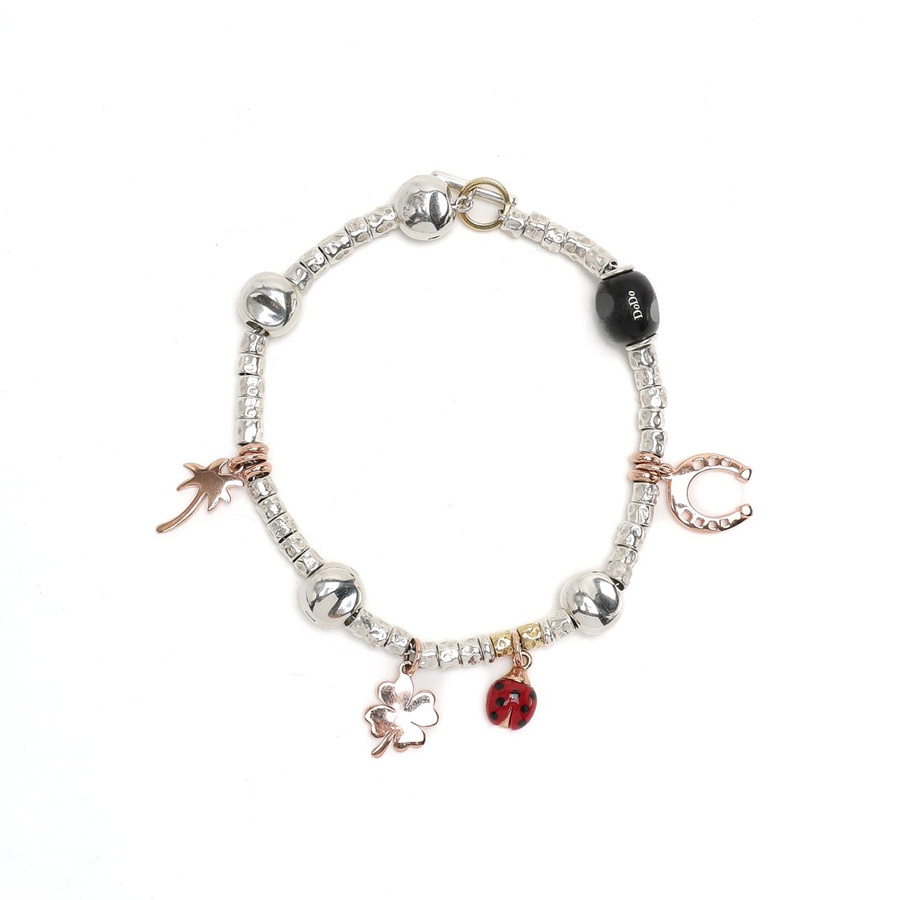 POMELLATO Silver Charm Bracelet