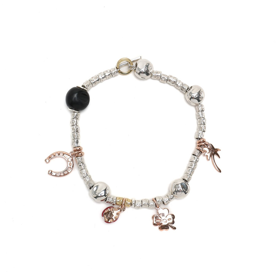 POMELLATO Silver Charm Bracelet