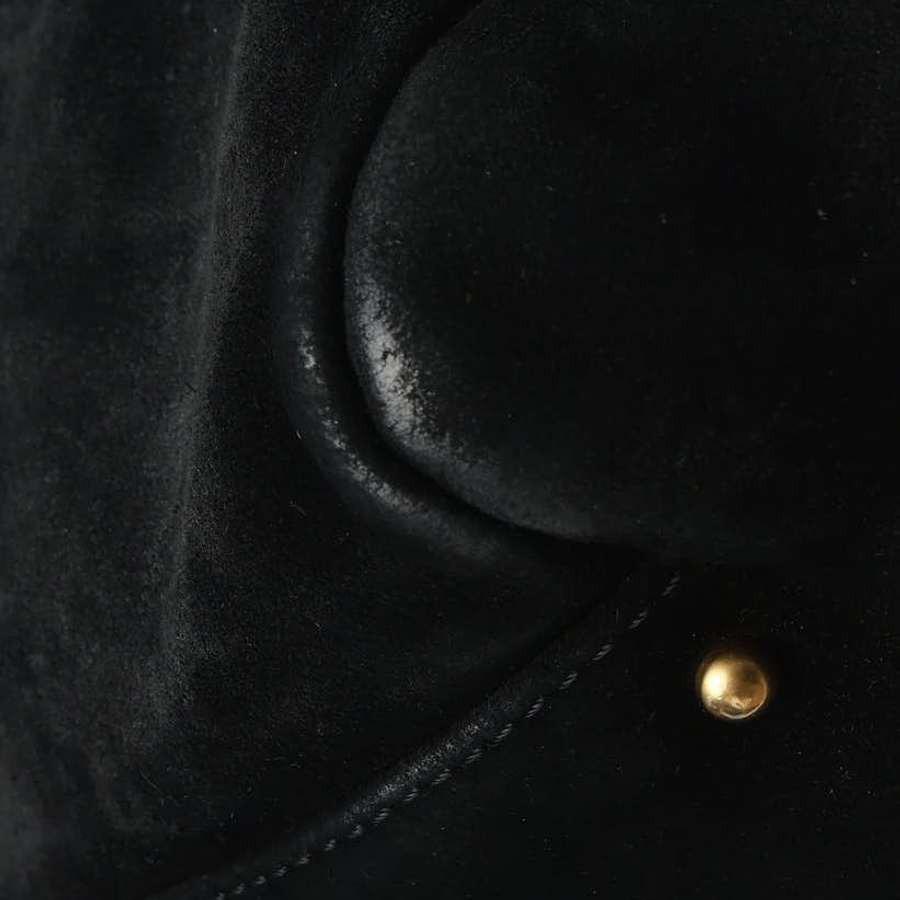 Chanel Large Accordion Suede Hobo Bag
