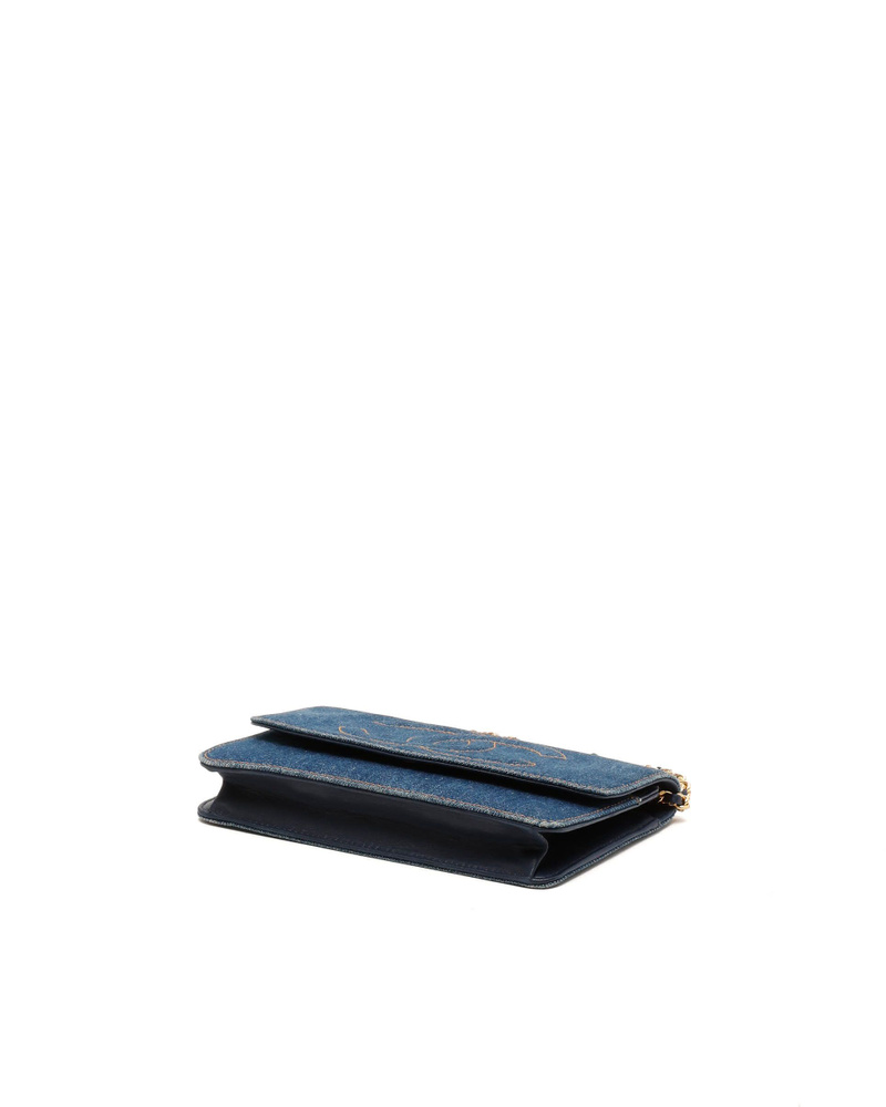 Chanel Timeless Denim Wallet On Chain Bag
