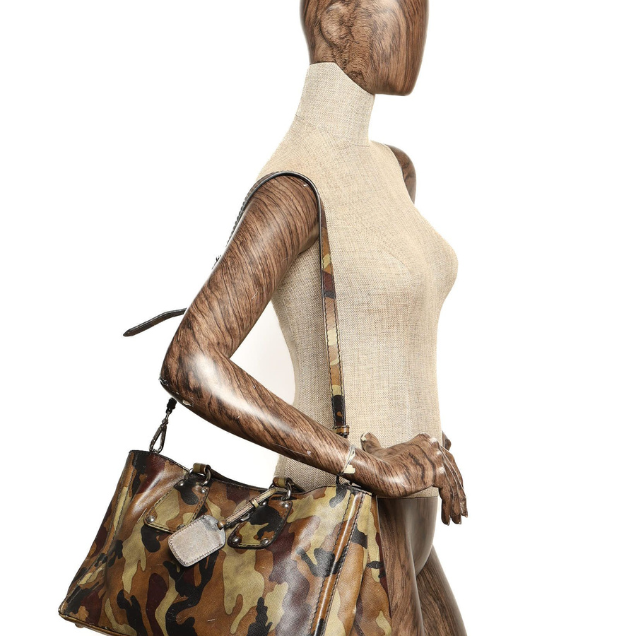Prada Saffiano Mimetico Camouflage Tote Bag