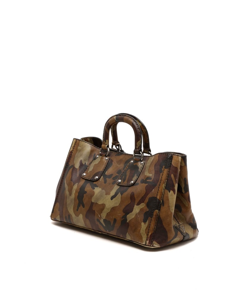 Prada Saffiano Mimetico Camouflage Tote Bag