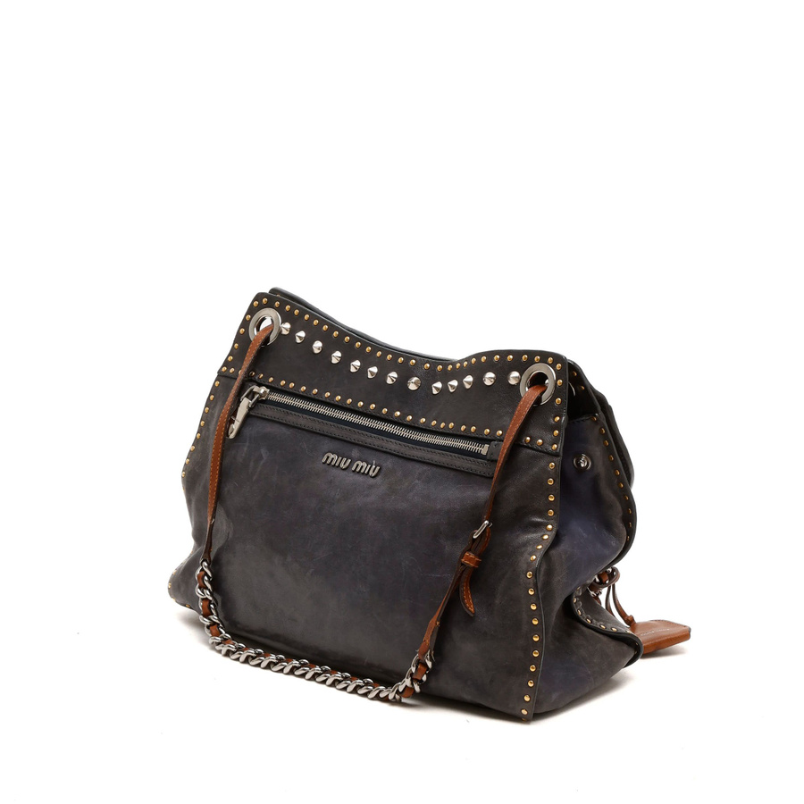 MIU MIU Studded Leather Bag