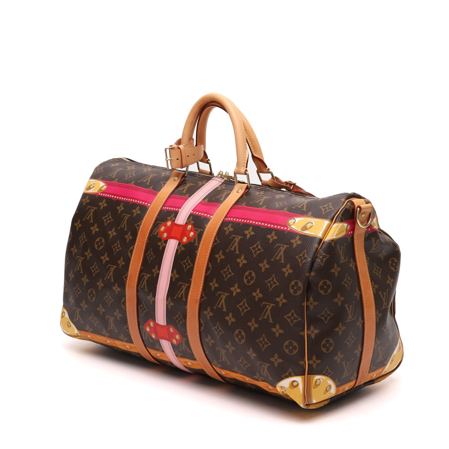 Louis Vuitton Monogram Summer Trunks Keepall Bandoulière 50 Weekend Bag
