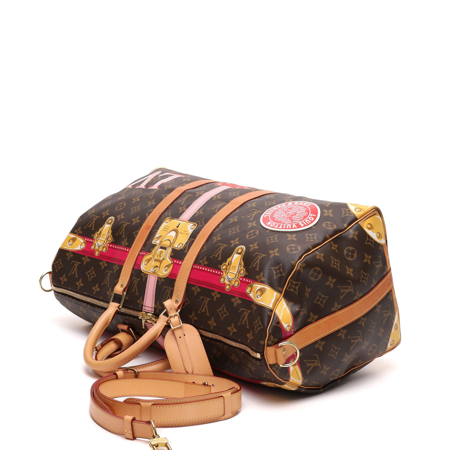 Louis Vuitton Monogram Summer Trunks Keepall Bandoulière 50 Weekend Bag