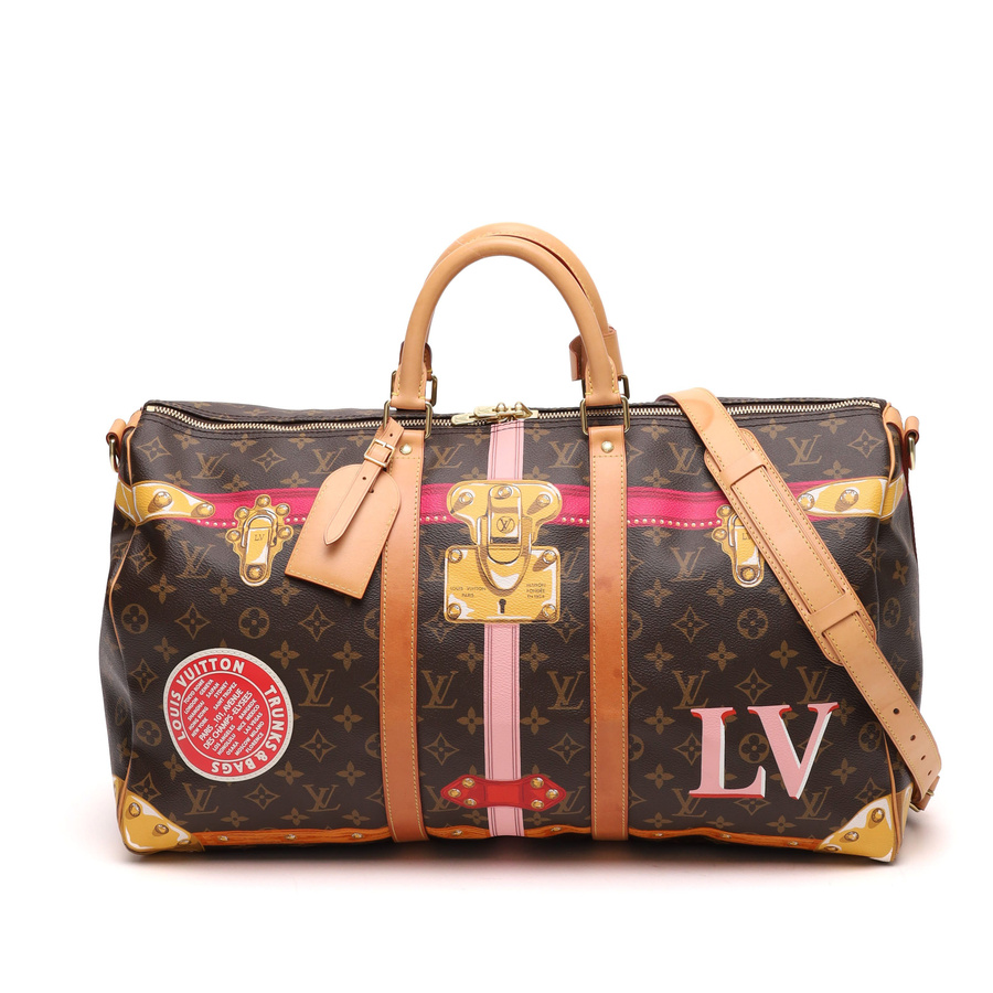 Louis Vuitton Monogram Summer Trunks Keepall Bandoulière 50 Weekend Bag