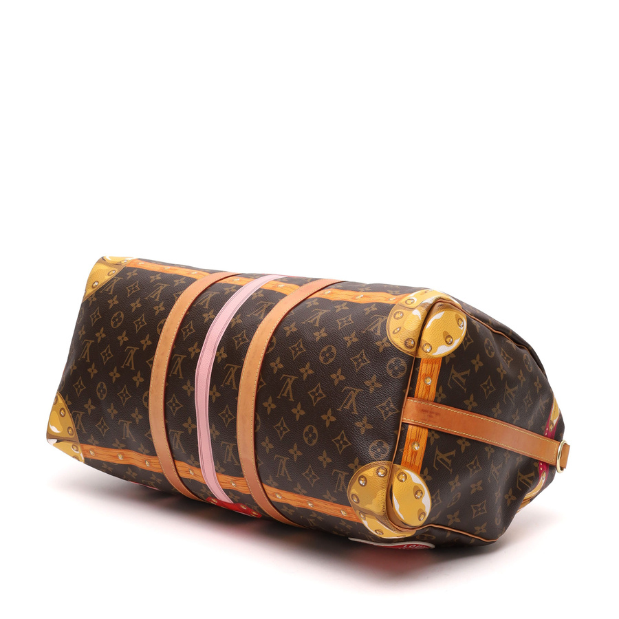 Louis Vuitton Monogram Summer Trunks Keepall Bandoulière 50 Weekend Bag