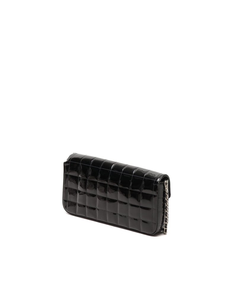 Chanel Patent East West Chocolate Bar Flap Bag
