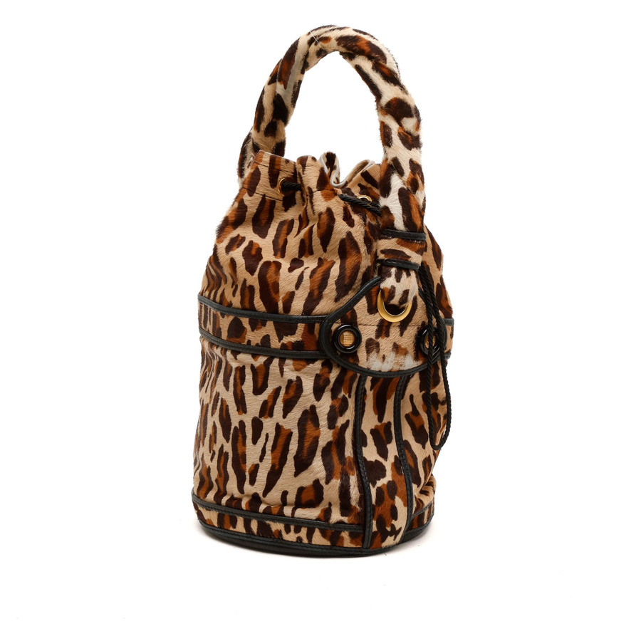 Fendi Pony Hair Palazzo Bucket Bag