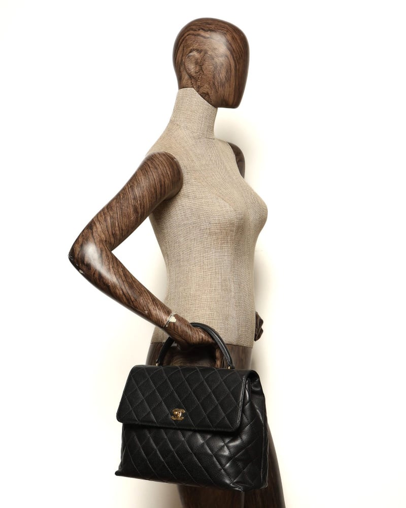 Chanel Caviar Kelly Top Handle Bag
