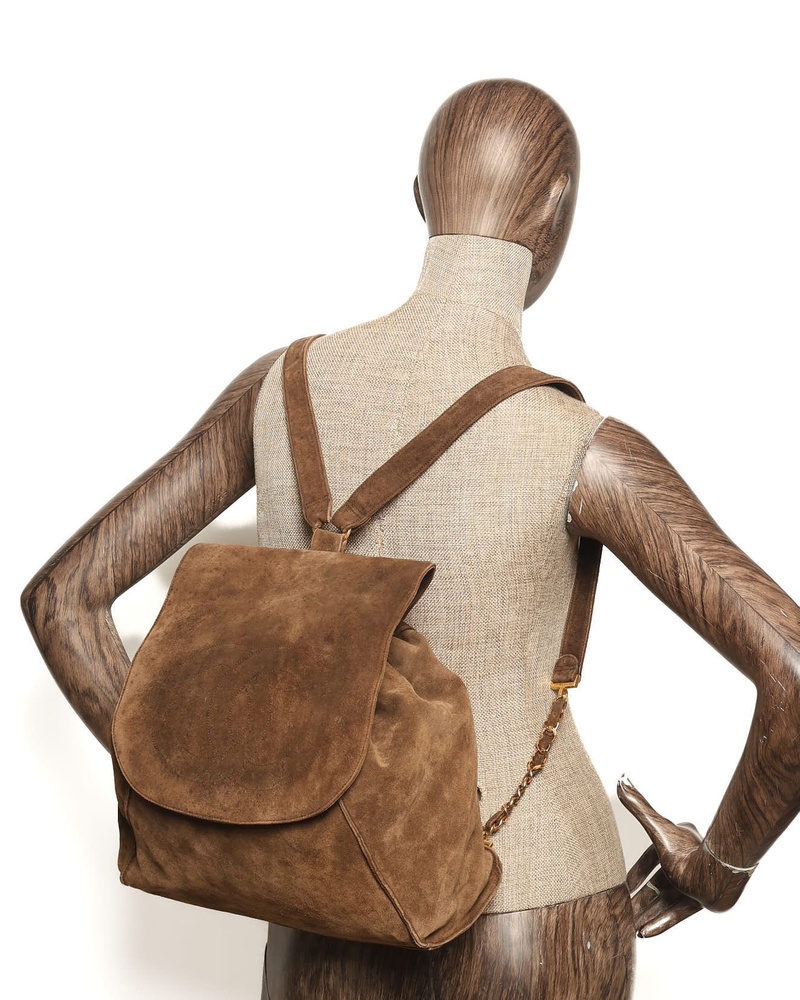 Chanel CC Suede Backpack
