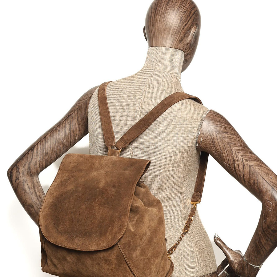Chanel CC Suede Backpack