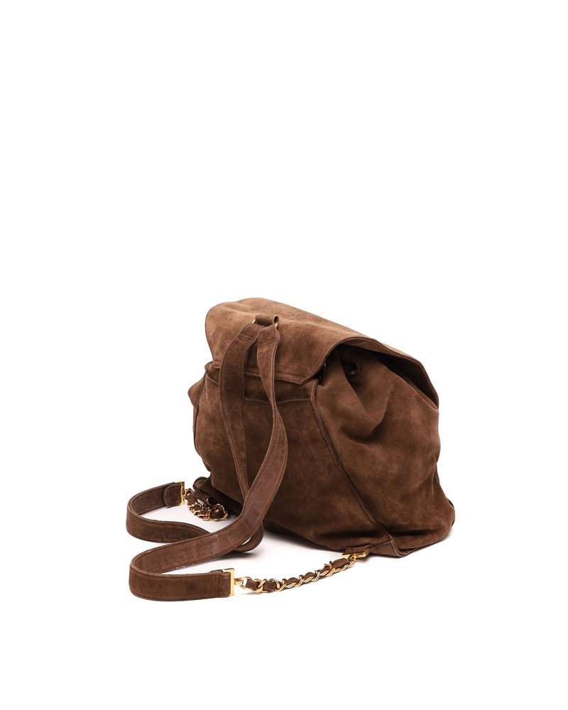 Chanel CC Suede Backpack