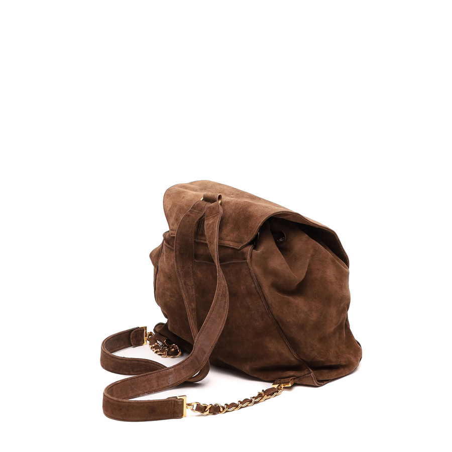 Chanel CC Suede Backpack