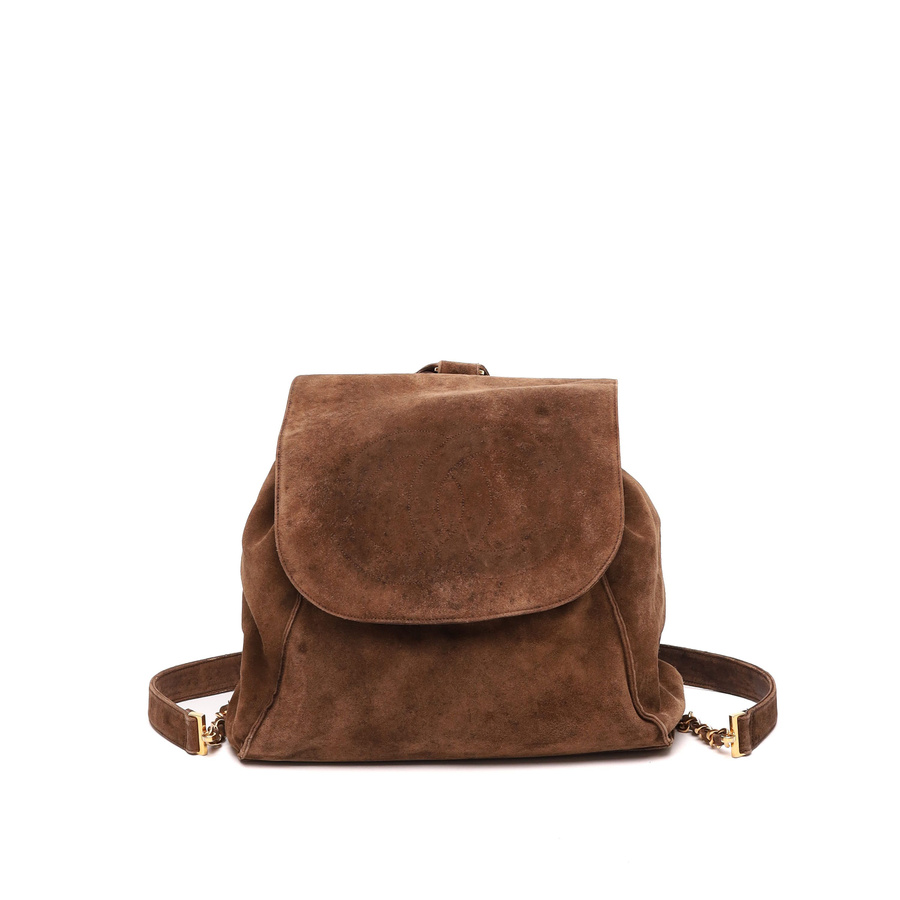 Chanel CC Suede Backpack