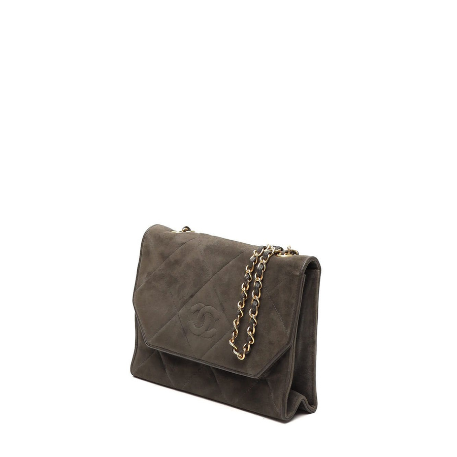 Chanel CC Suede Flap Bag