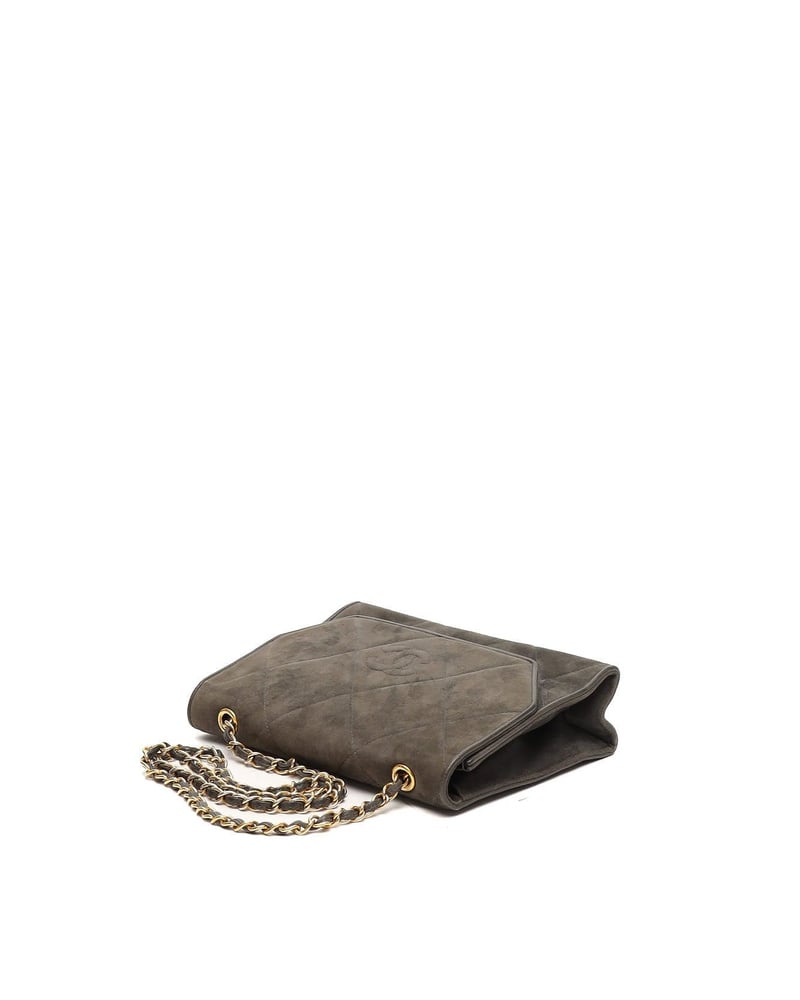 Chanel CC Suede Flap Bag