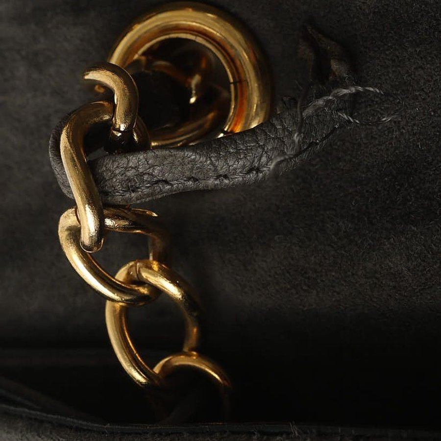 Chanel CC Suede Flap Bag