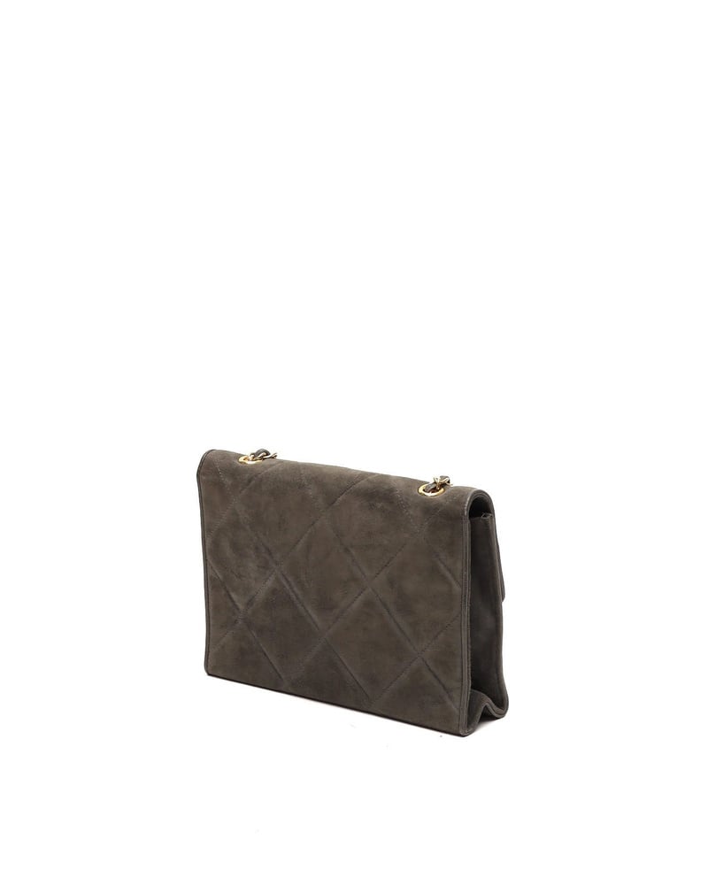 Chanel CC Suede Flap Bag
