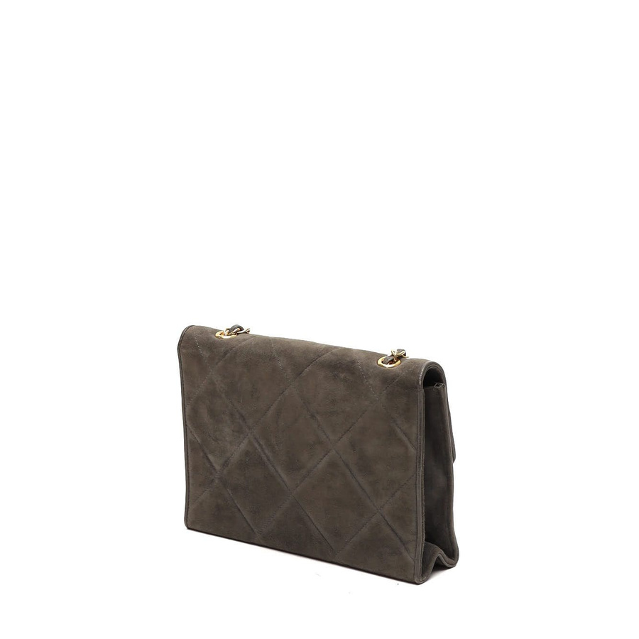 Chanel CC Suede Flap Bag