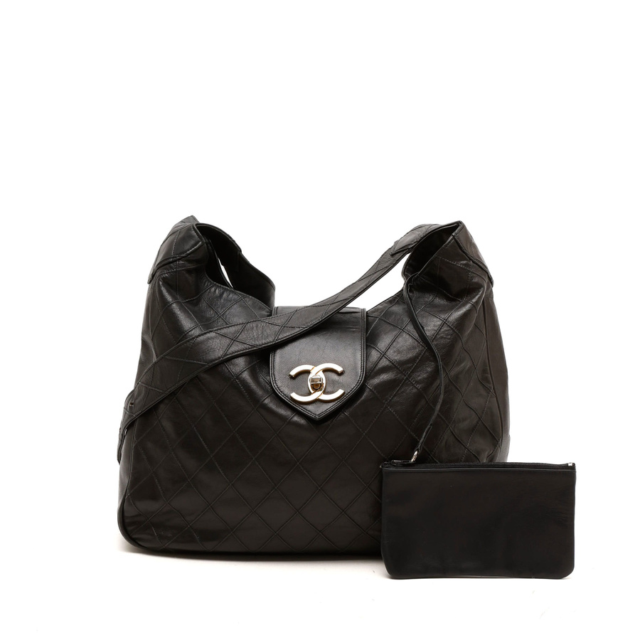 Chanel CC Quilted Hobo Bag