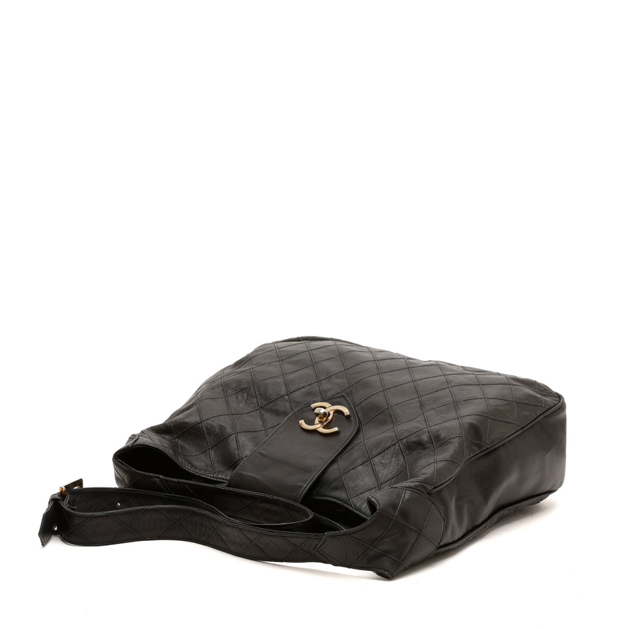 Chanel CC Quilted Hobo Bag