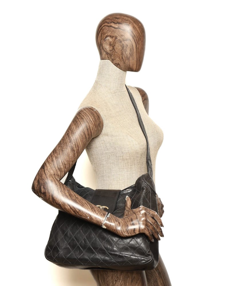 Chanel CC Quilted Hobo Bag