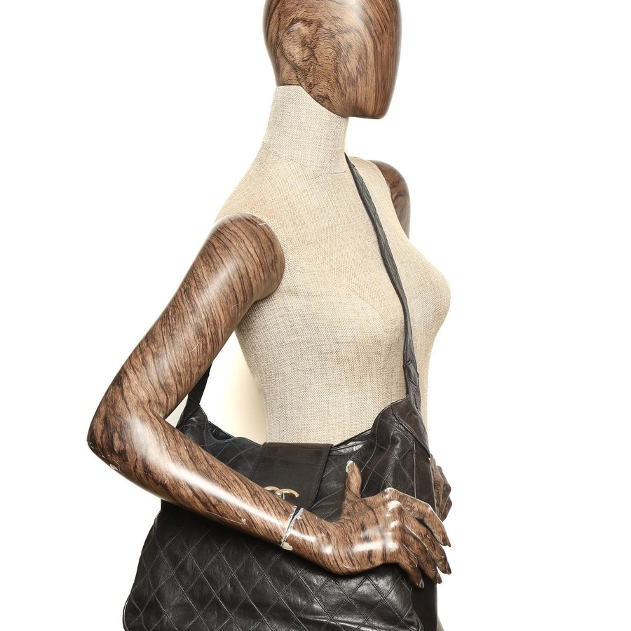 Chanel CC Quilted Hobo Bag