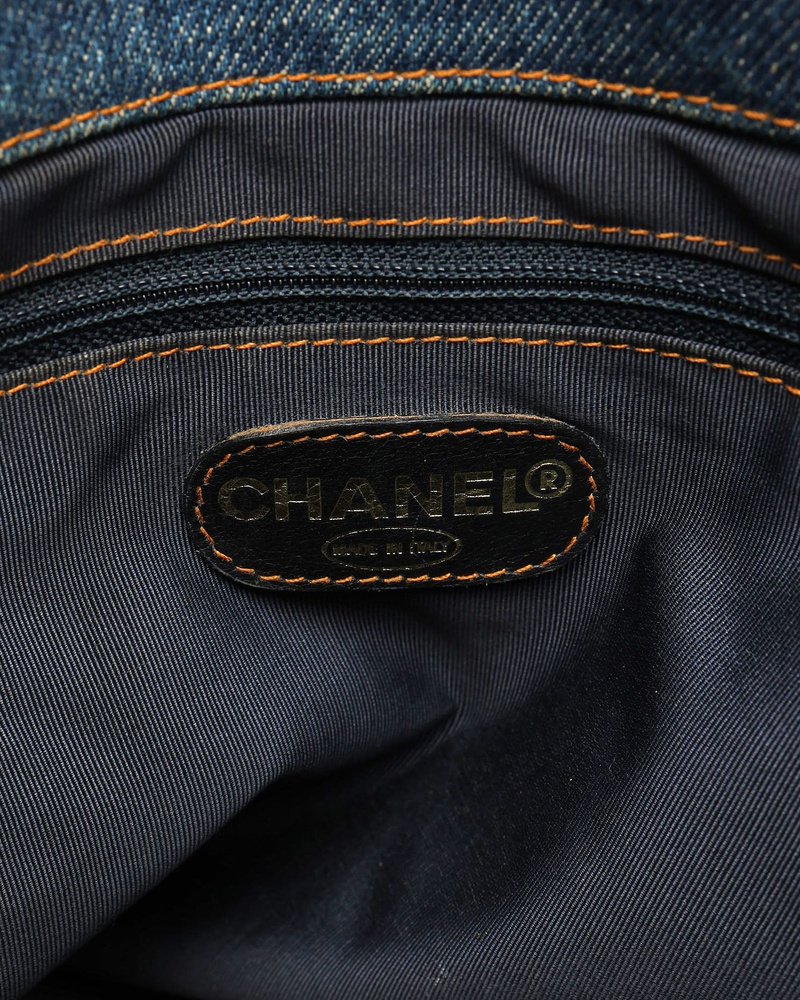 Chanel CC Denim Tortoise Tote Bag