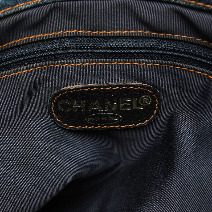 Chanel CC Denim Tortoise Tote Bag