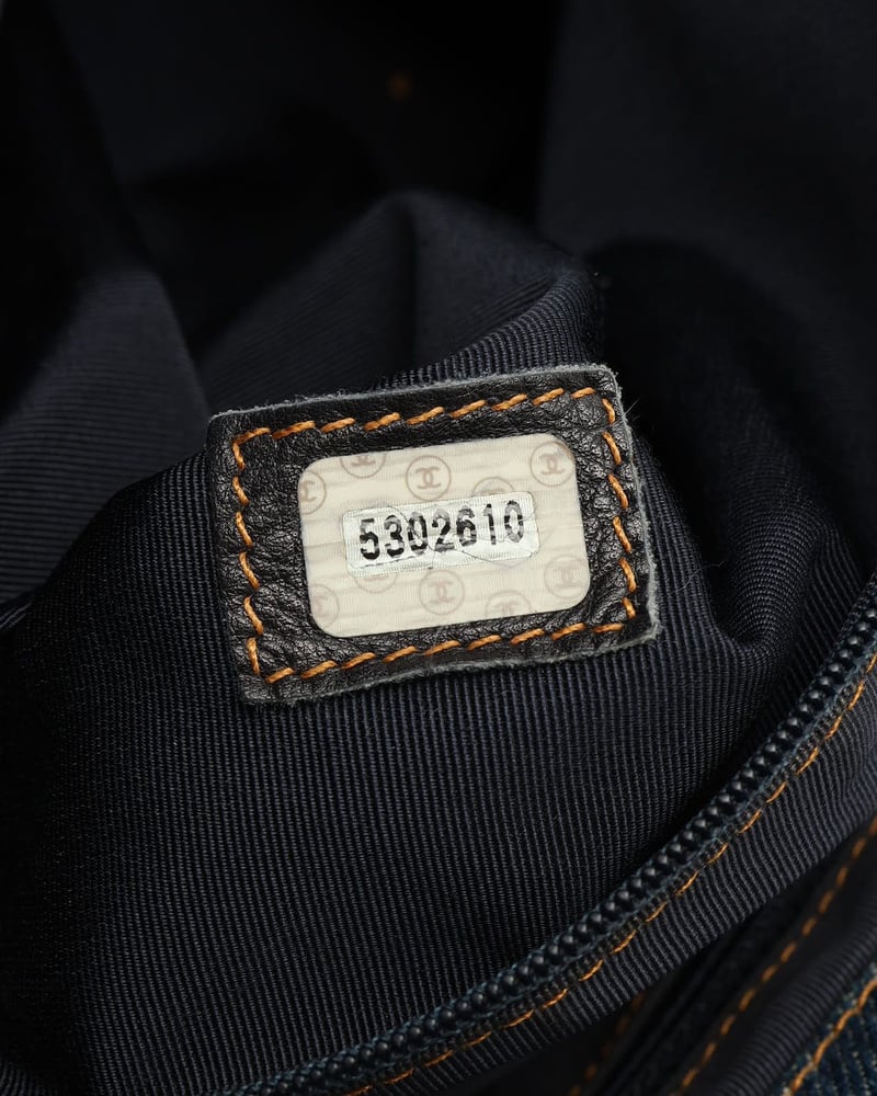Chanel CC Denim Tortoise Tote Bag