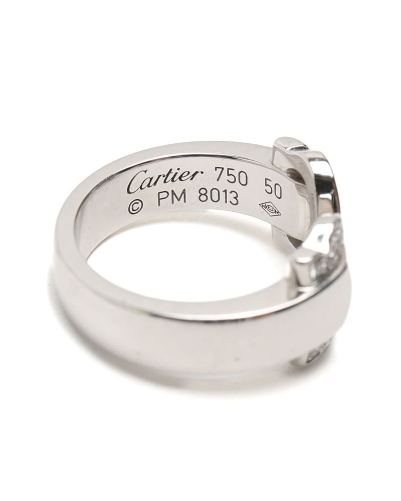 Cartier Double C 18Kt Diamond Ring, Size 50