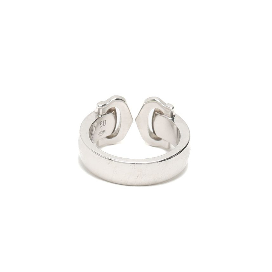 Cartier Double C 18Kt Diamond Ring, Size 50