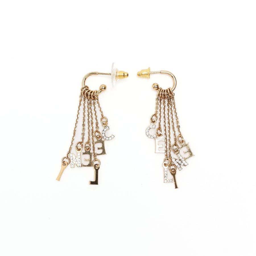 Céline Rhinestone Dangling Earrings