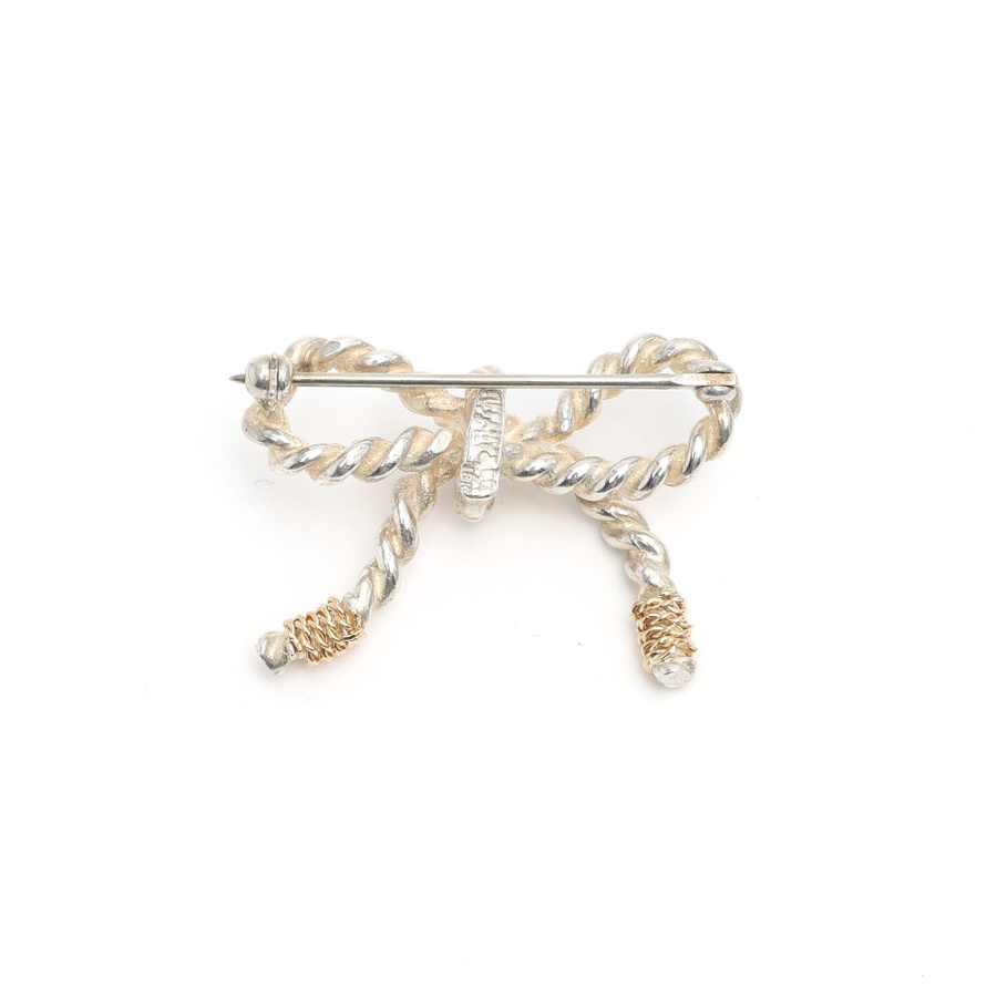 Tiffany & Co Ribbon Silver Brooch