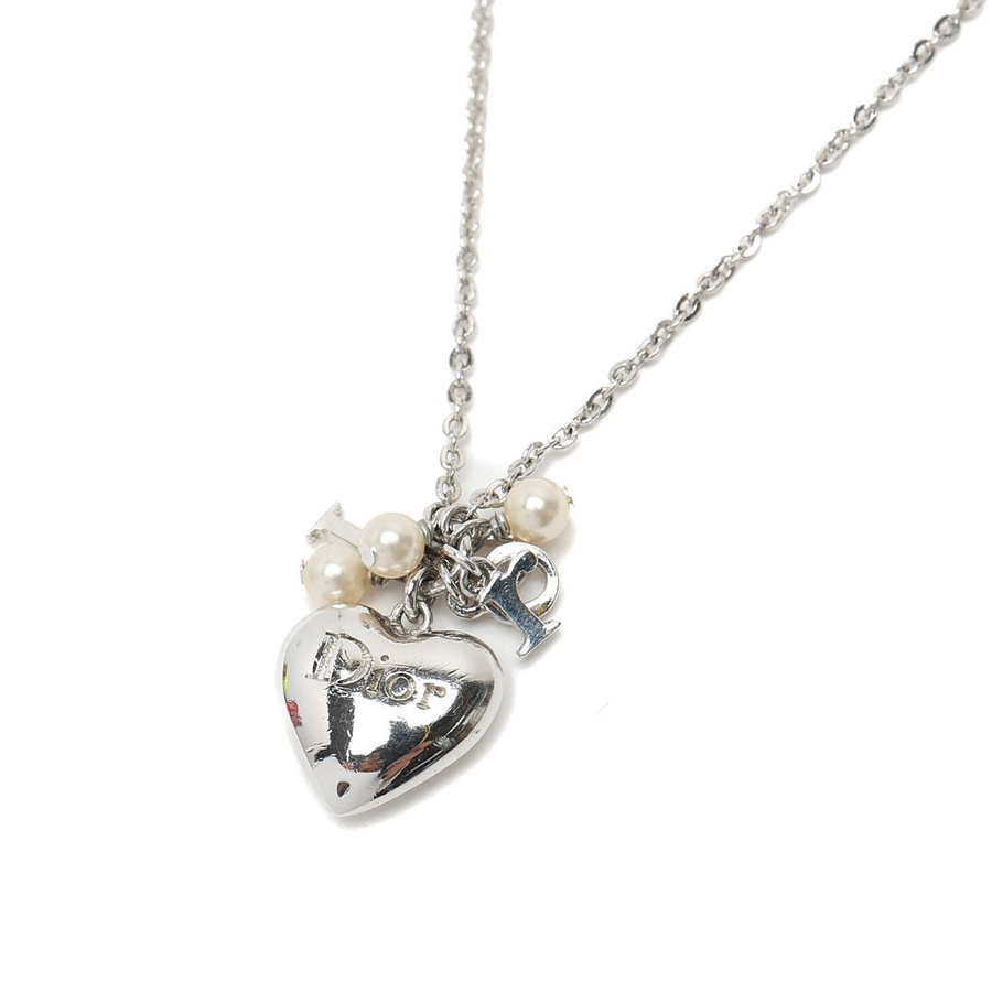 Christian Dior Heart Pearl Necklace