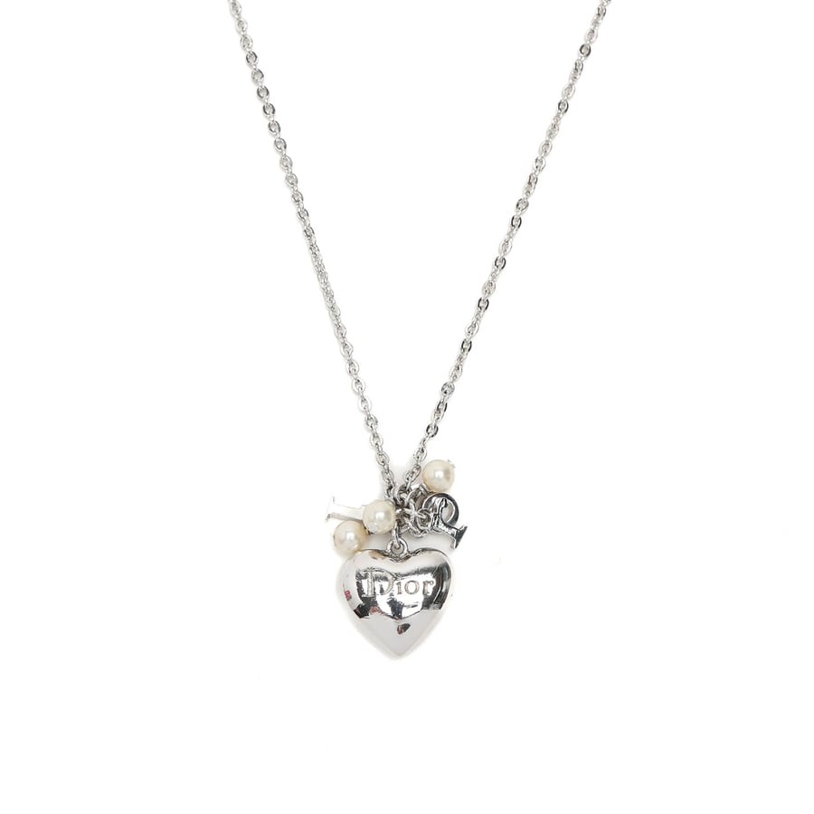 Christian Dior Heart Pearl Necklace