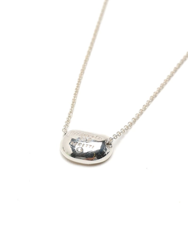 Tiffany & Co Elsa Peretti Bean Silver Necklace